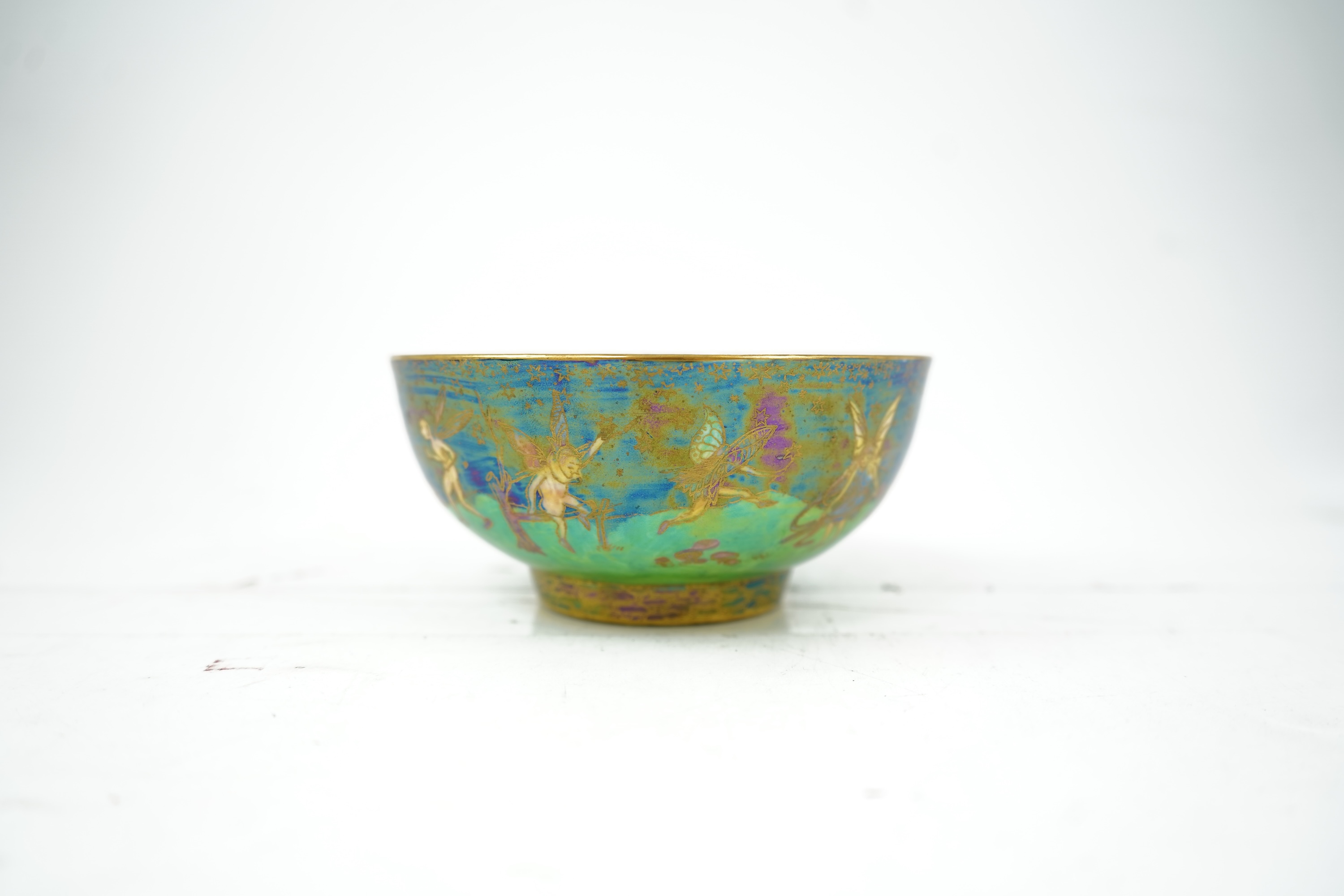 Daisy Makeig-Jones (1881-1945) for Wedgwood: A Fairyland lustre ‘Leap Frogging Elves’ bowl